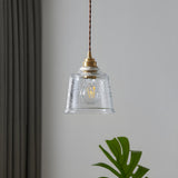 Modern Transparent Clear Glass Bell Pendant Light Image - 4