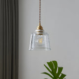 Modern Transparent Clear Glass Bell Pendant Light Image - 4