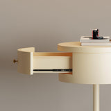Modern Trendy White Dome Floor Lamp with Storage Image - 11