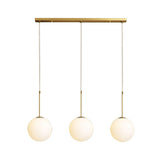 Modern Triple Globe Glass Pendant Light Adjustable Cord Image - 8