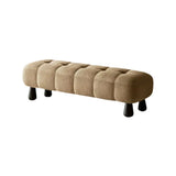 Modern Tufted Chenille Upholstered Bedroom Entryway Bench Image - 17
