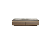 Modern TV Stand with Storage Drawers and Marble Top Image - 2
