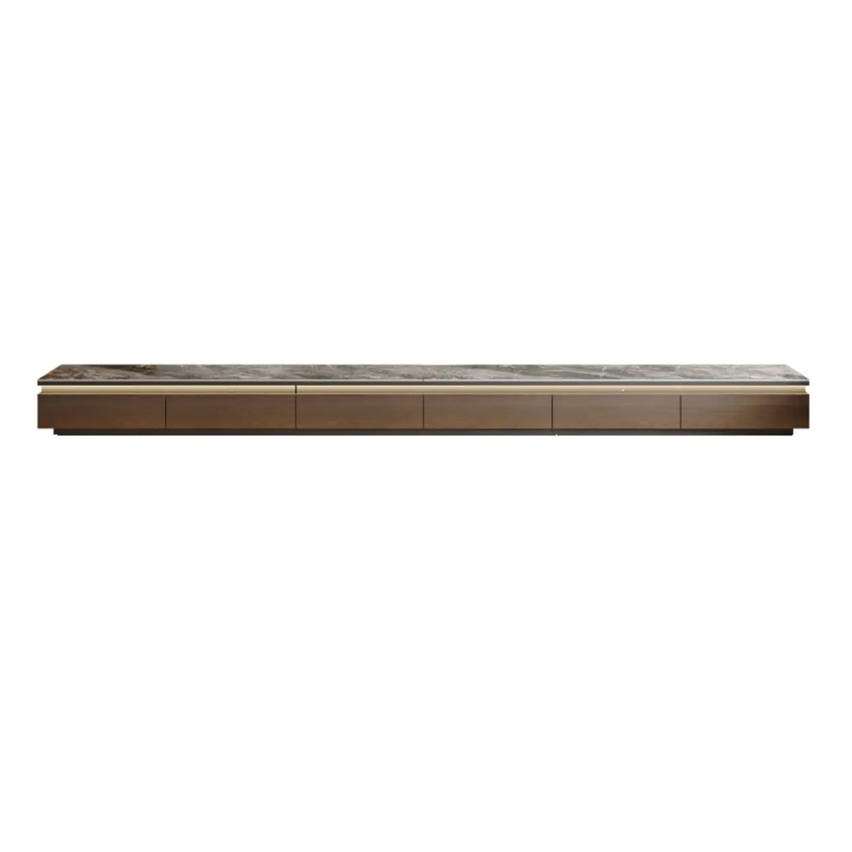 Modern TV Stand with Storage Drawers and Marble Top Image - 9
