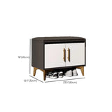 Modern Two-Door Wood Hallway White Large Shoe Cabinet #size