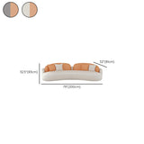 Modern Two-Tone Curved Leather Concealed Support Sofa Image - 16