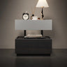 Modern Two-Tone Nightstand with Dual Drawers and LED Light Image - 9