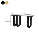 Modern U-Shaped Leg Scratch Resistant Stone Console Table Image - 10
