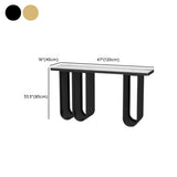 Modern U-Shaped Leg Scratch Resistant Stone Console Table #size