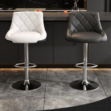 Modern Upholstered Adjustable Swivel Bucket Bar Stool Image - 1