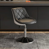 Modern Upholstered Adjustable Swivel Bucket Bar Stool Image - 10