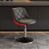 Modern Upholstered Adjustable Swivel Bucket Bar Stool Image - 11