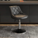 Modern Upholstered Adjustable Swivel Bucket Bar Stool Image - 2