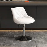 Modern Upholstered Adjustable Swivel Bucket Bar Stool Image - 4