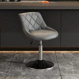 Modern Upholstered Adjustable Swivel Bucket Bar Stool Image - 6