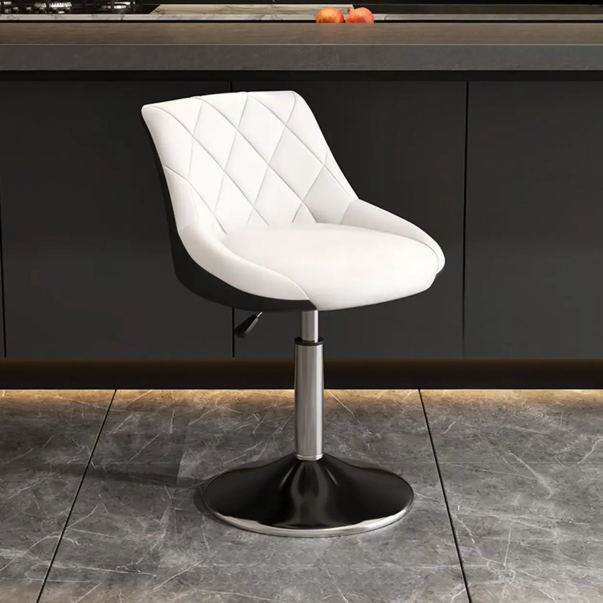 Modern Upholstered Adjustable Swivel Bucket Bar Stool Image - 8