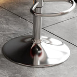 Modern Upholstered Adjustable Swivel Bucket Bar Stool Image - 9