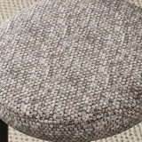 Modern Upholstered Curved Back Armless Wood Dining Chair Image - 4