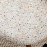 Modern Upholstered Curved Back Armless Wood Dining Chair Image - 6