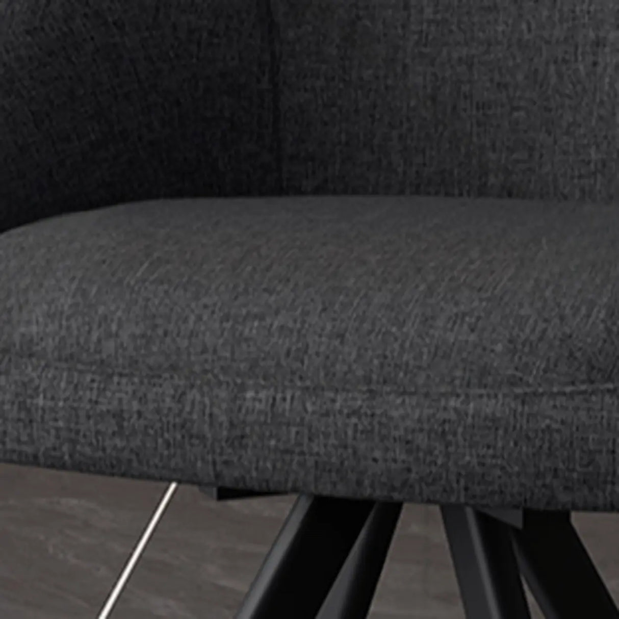 Modern Upholstered Curved Back Swivel Dining Chairs Image - 6