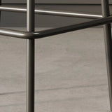 Modern Upholstered Leather Bar Stool with Backrest Image - 10