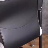 Modern Upholstered Low Back Armless Counter Height Bar Stool Image - 4