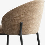 Modern Upholstered Low Back Bar Stool with Metal Frame Image - 6