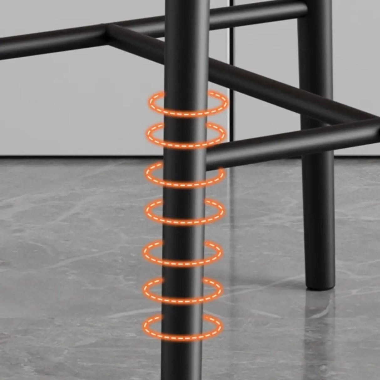 Modern Upholstered Square Low Back Bar Stool with Metal Legs Image - 11