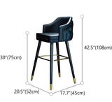 Modern Upholstered Tufted Faux Leather Counter Bar Stool Image - 16