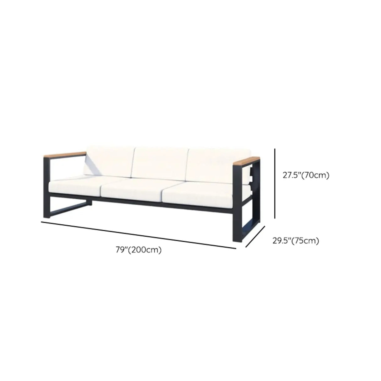 Modern UV Resistant Upholstered White Patio Conversation Set Image - 18