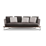 Modern UV Resistant Wicker Grey Patio Conversation Set Image - 12