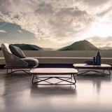 Modern UV Resistant Wicker Grey Patio Conversation Set Image - 1