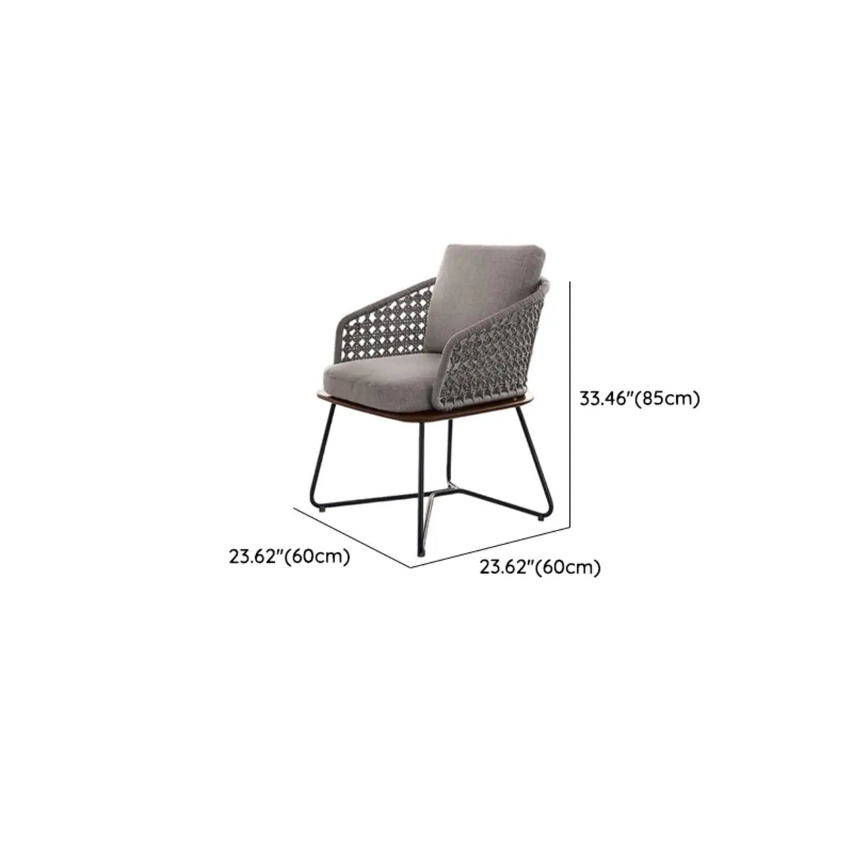 Modern UV Resistant Wicker Grey Patio Conversation Set Image - 20