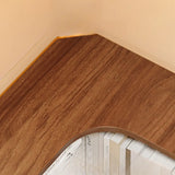 Modern Vertical Corner Natural Wood Display Bookcase Image - 8
