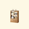 Modern Vertical Open Back Rectangular Wood Bookcase Image - 10