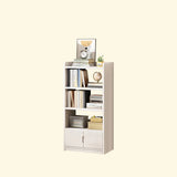 Modern Vertical Open Back Rectangular Wood Bookcase Image - 19