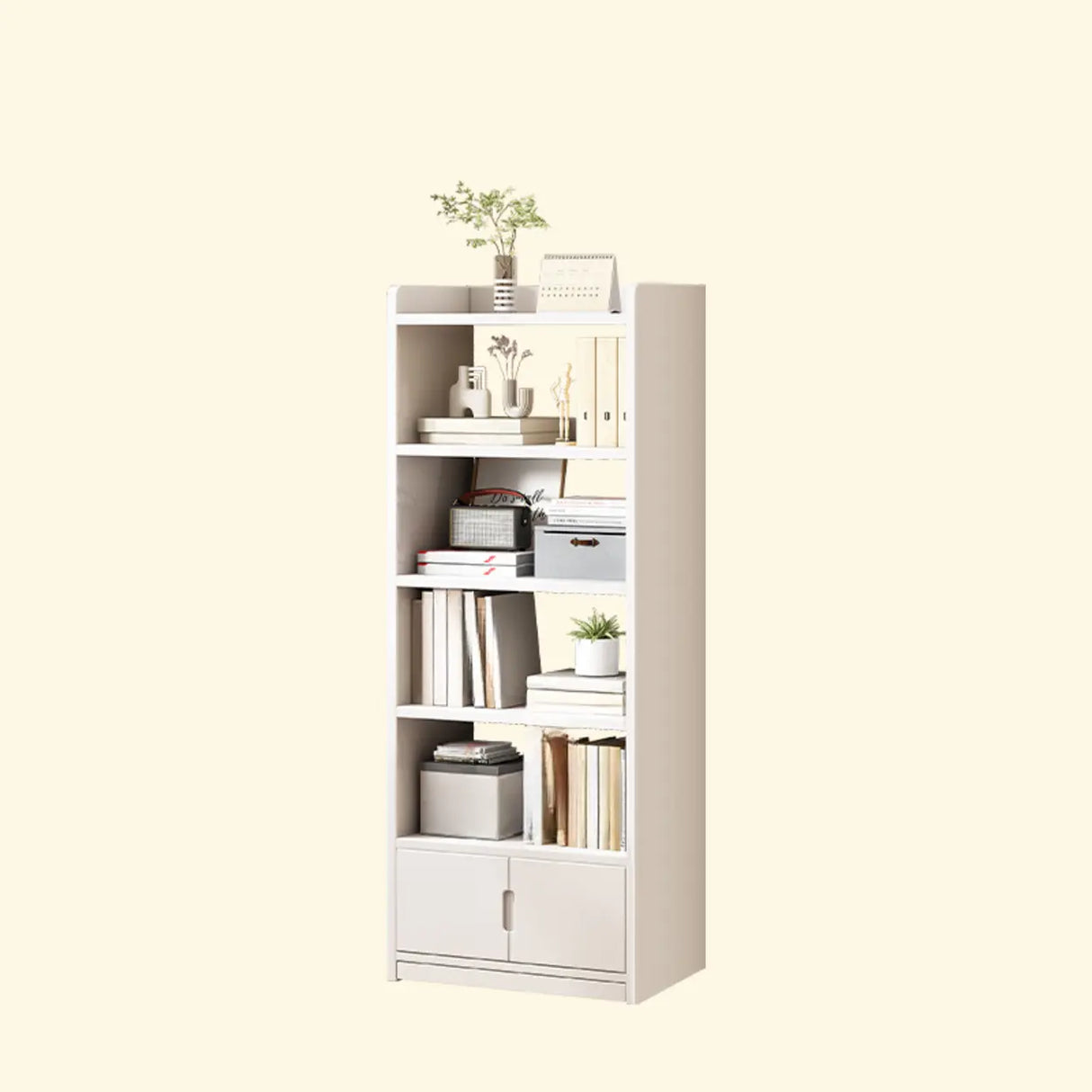Modern Vertical Open Back Rectangular Wood Bookcase Image - 20