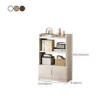 Modern Vertical Open Back Rectangular Wood Bookcase #size
