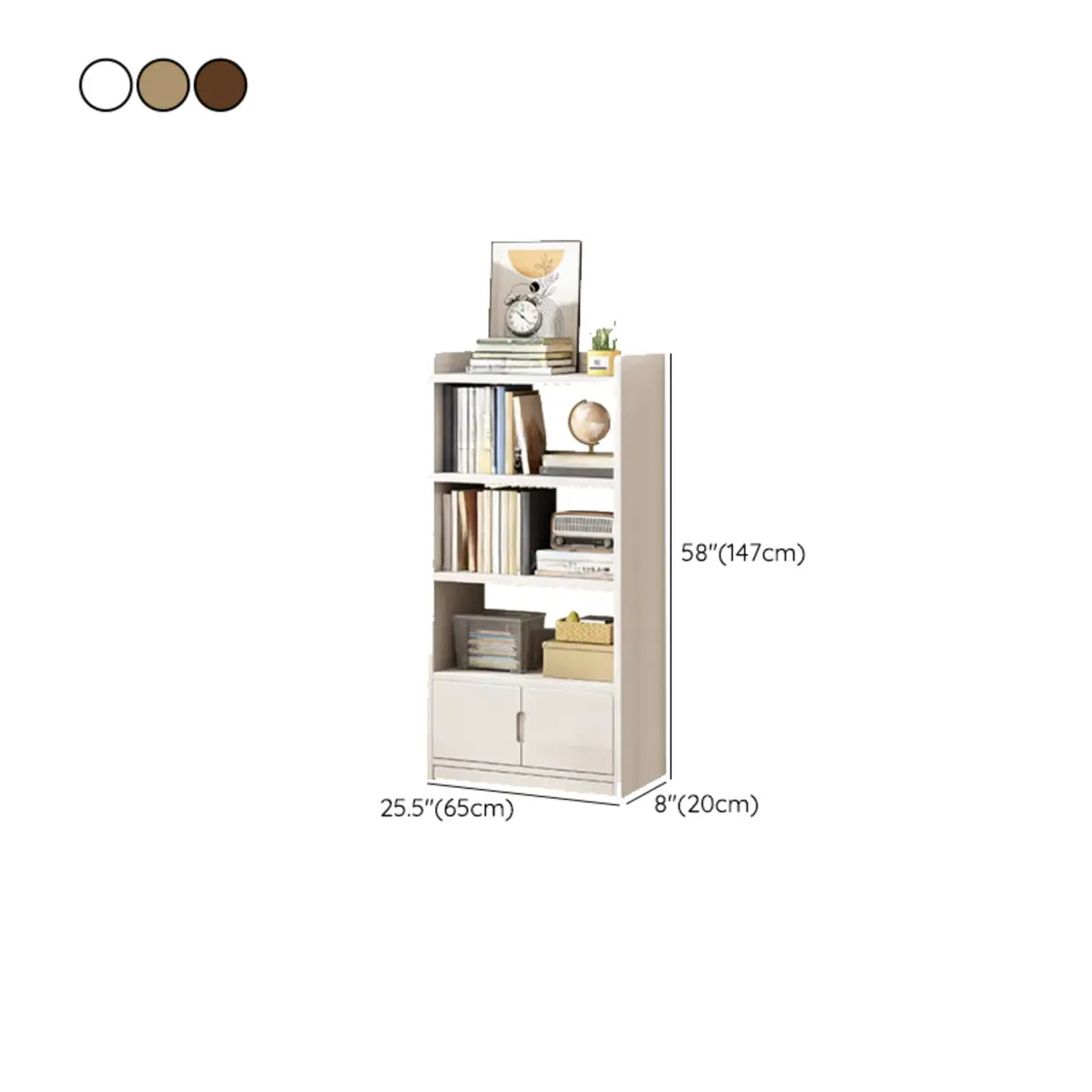 Modern Vertical Open Back Rectangular Wood Bookcase Image - 23