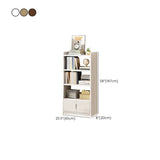 Modern Vertical Open Back Rectangular Wood Bookcase Image - 23
