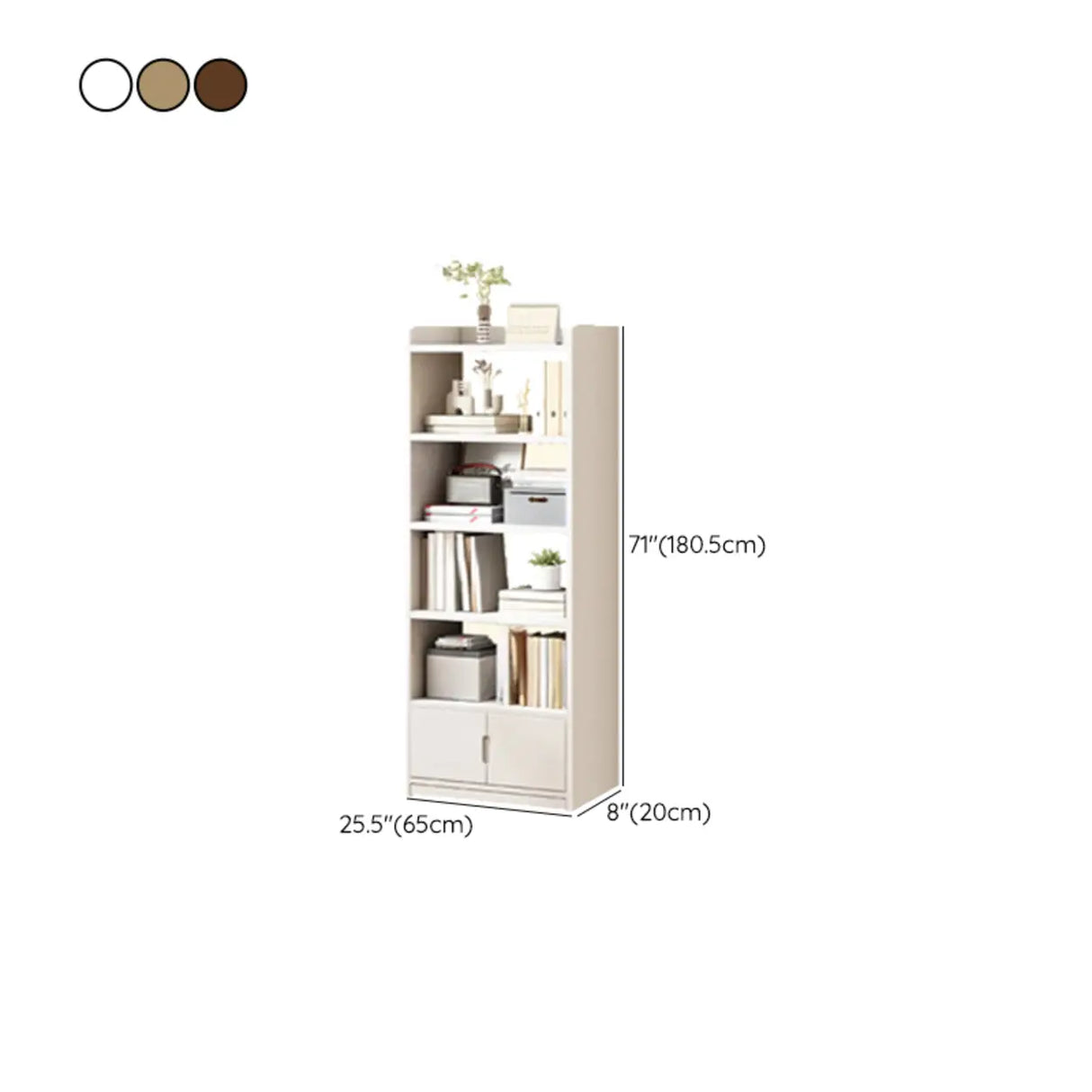 Modern Vertical Open Back Rectangular Wood Bookcase Image - 24