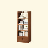 Modern Vertical Open Back Rectangular Wood Bookcase Image - 5