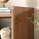 Modern Vertical Open Back Rectangular Wood Bookcase Image - 9