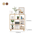 Modern Vertical Open Oak Timber Etagere Tall Bookcase Image - 18