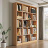 Modern Vertical Open Wooden Large Storage Bookcase Image - 1