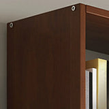 Modern Vertical Open Wooden Large Storage Bookcase Image - 6