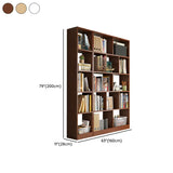 Modern Vertical Open Wooden Large Storage Bookcase #size
