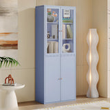 Modern Vertical Rectangular Steel Storage Bookcase Image - 6