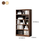 Modern Vertical Rectangular Timber Multi-shelf Bookcase Image - 42