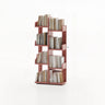 Modern Vertical Tree Tiered Wood Open Back Corner Bookshelf Image - 18