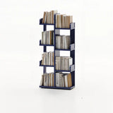 Modern Vertical Tree Tiered Wood Open Back Corner Bookshelf Image - 20